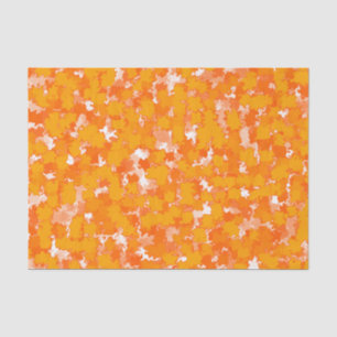 Abstract Art Design Orange Foliage Tissue Paper