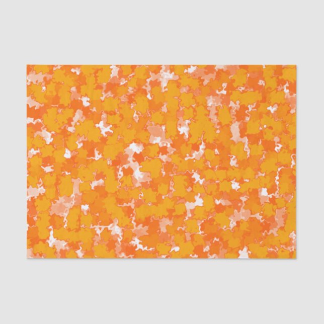 Abstract Art Design Orange Foliage Tissue Paper (Front)