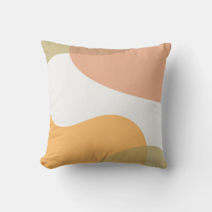 Abstract Art Design Orange Red Throw Pillow