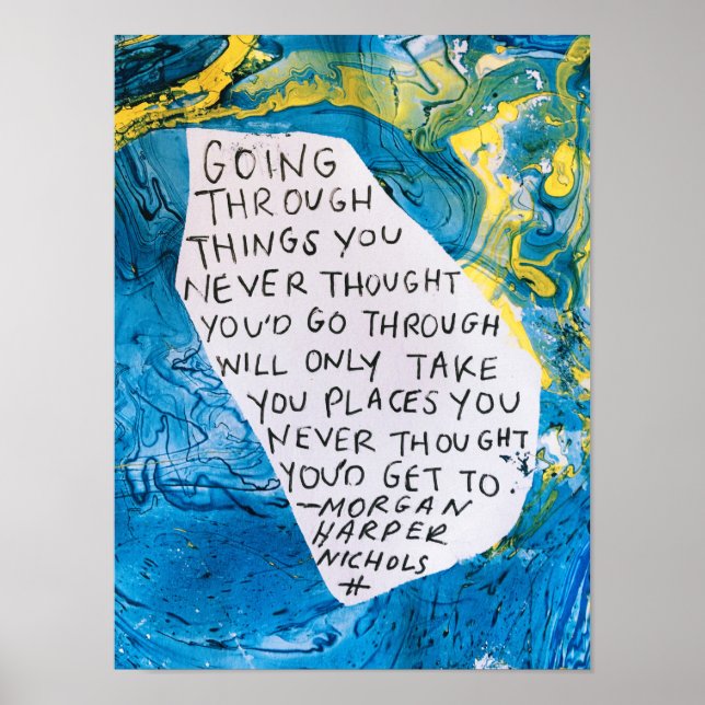 Abstract Art encouraging poster motivational quote (Front)