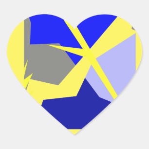Abstract Art Energy Heart Sticker