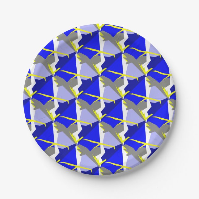 Abstract Art Energy Paper Plate (Front)