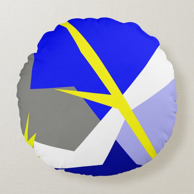 Abstract Art Energy Round Pillow (Front)