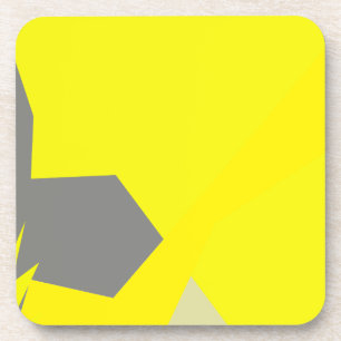 Abstract Art Energy Yellow Grey Coaster