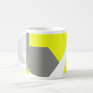 Abstract Art Energy Yellow Grey Coffee Mug