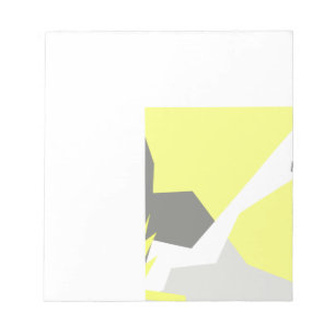 Abstract Art Energy Yellow Grey Notepad