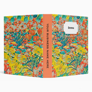 Abstract Art Exotic Summer Garden  Binder