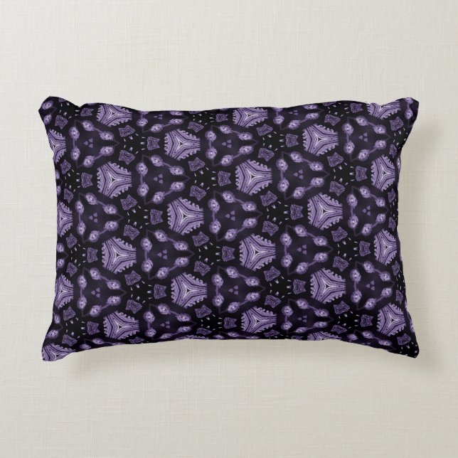 Abstract art eyes and diamond watercolour pattern  accent pillow (Front)