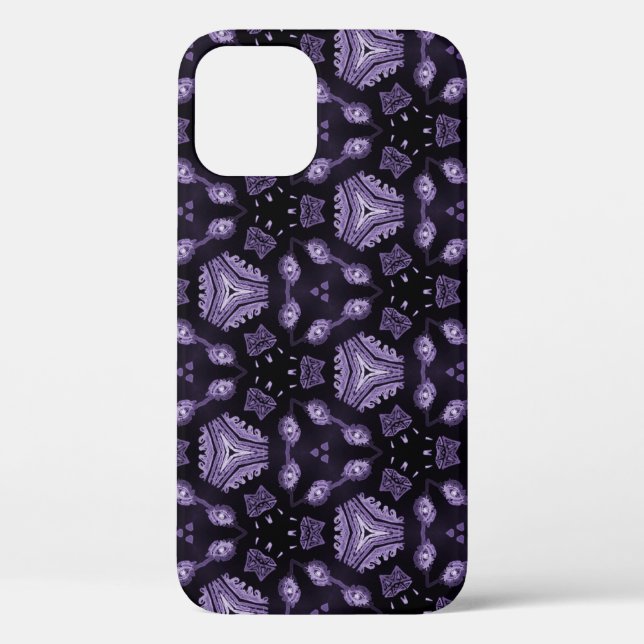 Abstract art eyes and diamond watercolour pattern  Case-Mate iPhone case (Back)