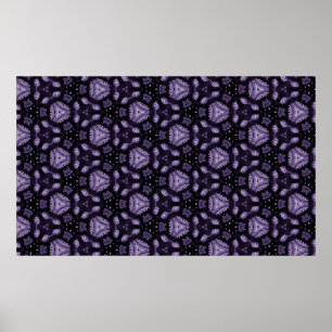 Abstract art eyes and diamond watercolour pattern  poster