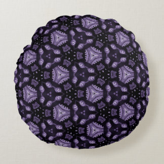 Abstract art eyes and diamond watercolour pattern  round pillow