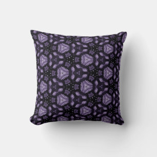 Abstract art eyes and diamond watercolour pattern  throw pillow