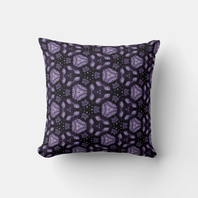 Abstract art eyes and diamond watercolour pattern  throw pillow (Front)