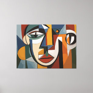 abstract art face canvas print