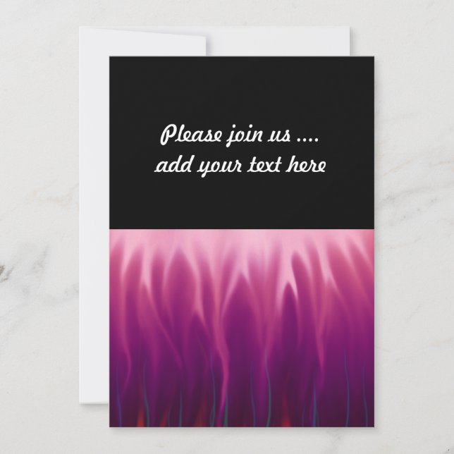 Abstract Art - Fire - Flames Invitation (Front)