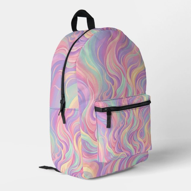 Abstract Art Flame Fire Pastel Backpack (Back Corner Left)