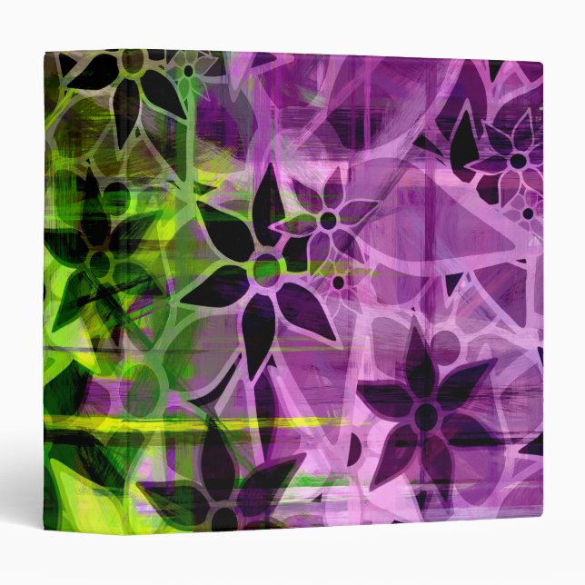 Abstract Art Floral Pattern #10 Binder (Front/Spine)