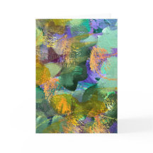 Abstract Art Flower Field Folded Note Card
