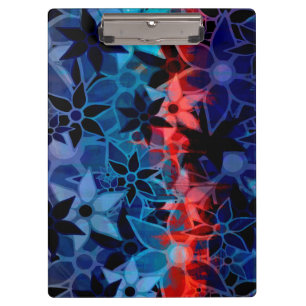 Abstract Art Flower Pattern #2 Clipboard