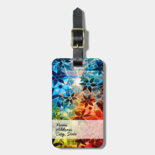 Abstract Art Flower Pattern #4 Luggage Tag
