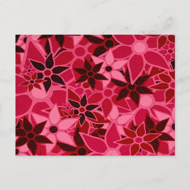 Abstract Art Flower Pattern #5 Postcard (Front)