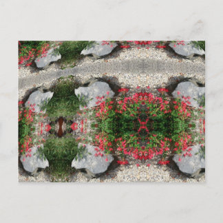 ABSTRACT ART FLOWERS POSTCARD