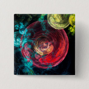 Abstract Art Galaxy Circles 2 Inch Square Button