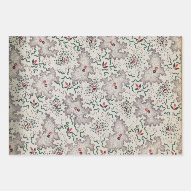 abstract art geometric and colourful patterns wrapping paper sheet (Front)