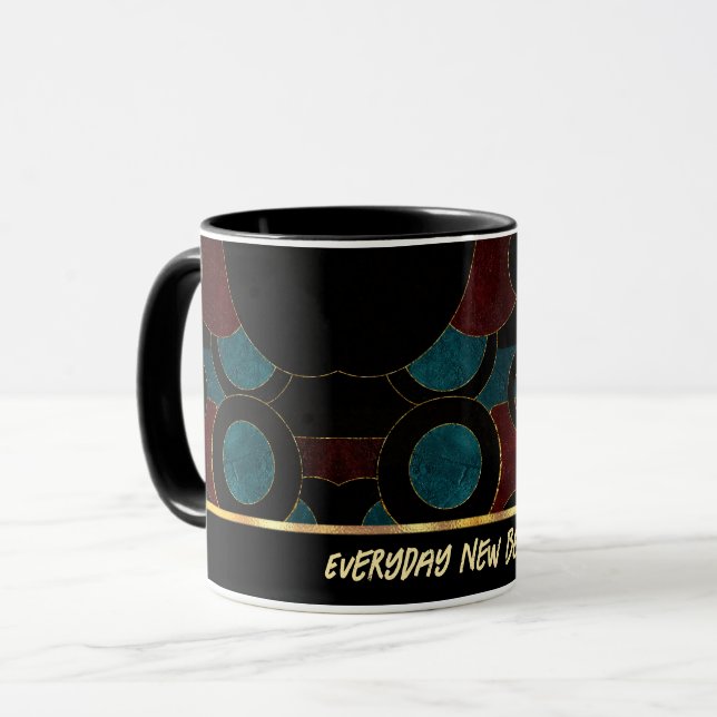 Abstract Art Geometric Coffee Mug (Front Left)