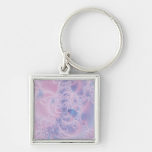 Abstract Art Glowing Pink Keychain