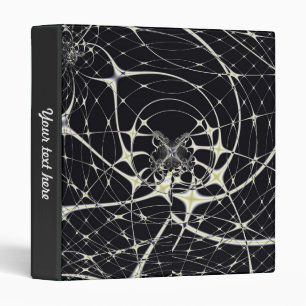 Abstract Art Golden Spiderweb Binder