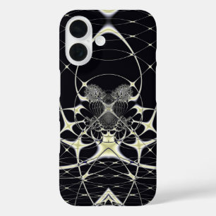 Abstract Art Golden Spiderweb iPhone 16 Case