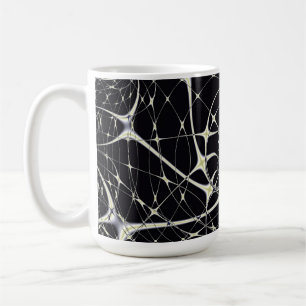 Abstract Art Golden Spiderweb Coffee Mug