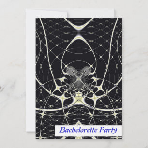 Abstract Art Golden Spiderweb Invitation