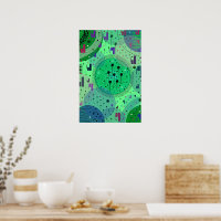 Abstract Art: Green Kiwi Fruit