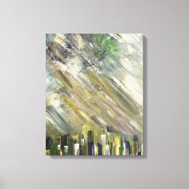 Abstract Art Grey Green Modern  Home Decor Gift  (Front)