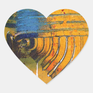 Abstract Art Heart Sticker