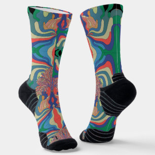  Abstract Art High-Performance Athletic Crew Sock