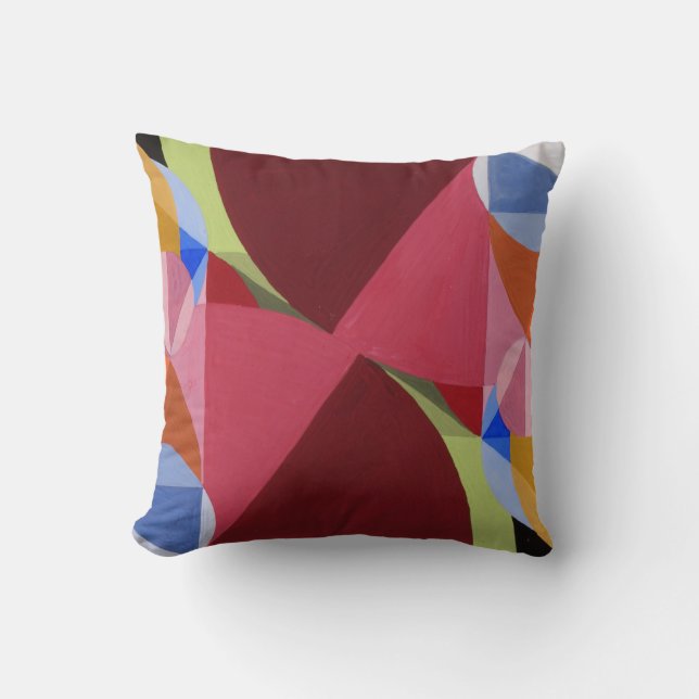 Abstract art in colour, by Joseph Schillinger Throw Pillow (Front)