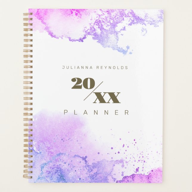 Abstract Art in Cosmic Purple Planner (Front)