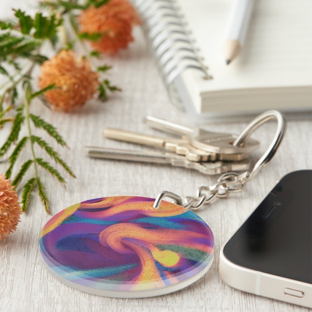 Abstract Art  Keychain (Front Right)