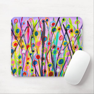 abstract art landscape colourful watercolor mouse pad