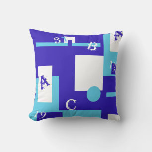 Abstract Art Lavender Blue White Throw Pillow