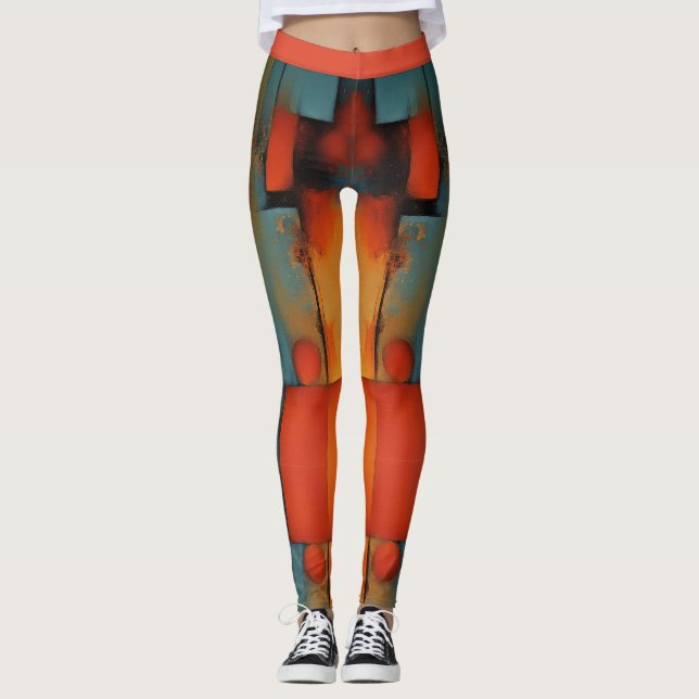 Abstract art leggings (Front)