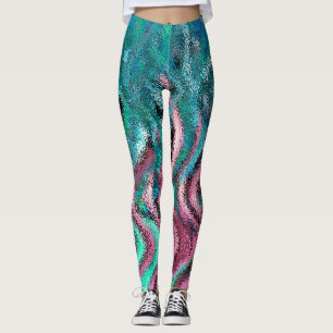 Abstract art leggings by artist Kevin Dailey.