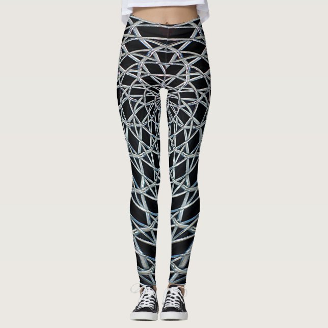 Abstract Art Leggings with bold pattern. (Front)