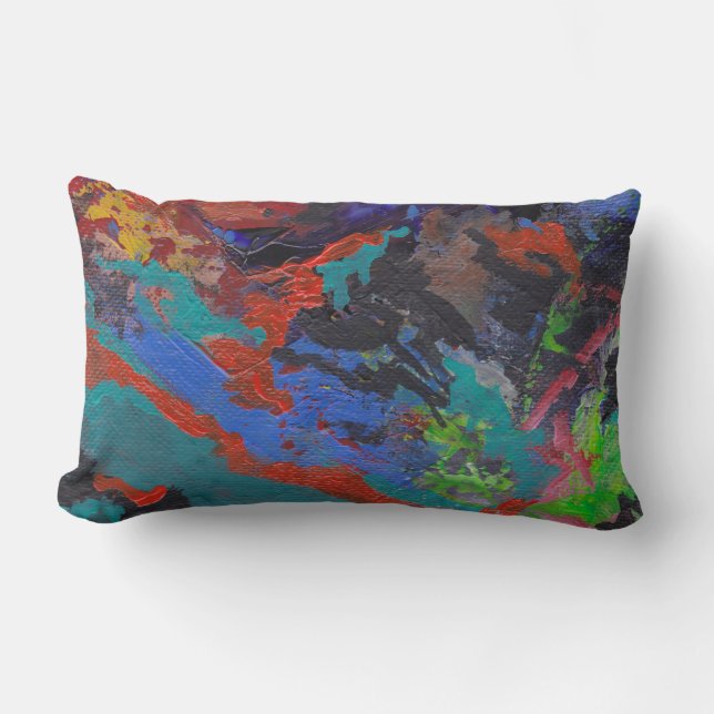 abstract art lumbar pillow (Front)
