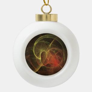 Abstract Art Magic Flame Ceramic Ball Christmas Ornament