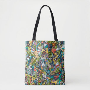 Abstract Art Medical Icon Pattern Tote Bag