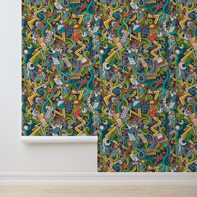 Abstract Art Medical Icon Pattern Wallpaper (Application)